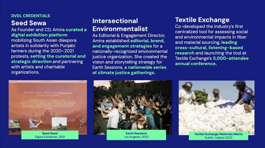 Precedent across Seed Sewa, Intersectional Environmentalist, and Textile Exchange.