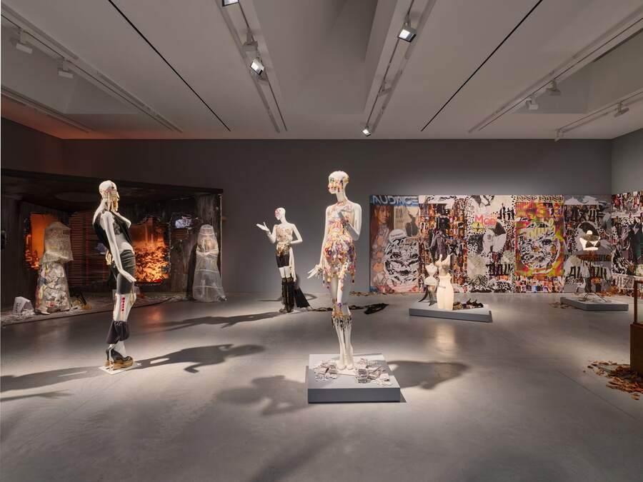 The retrospective, installed.